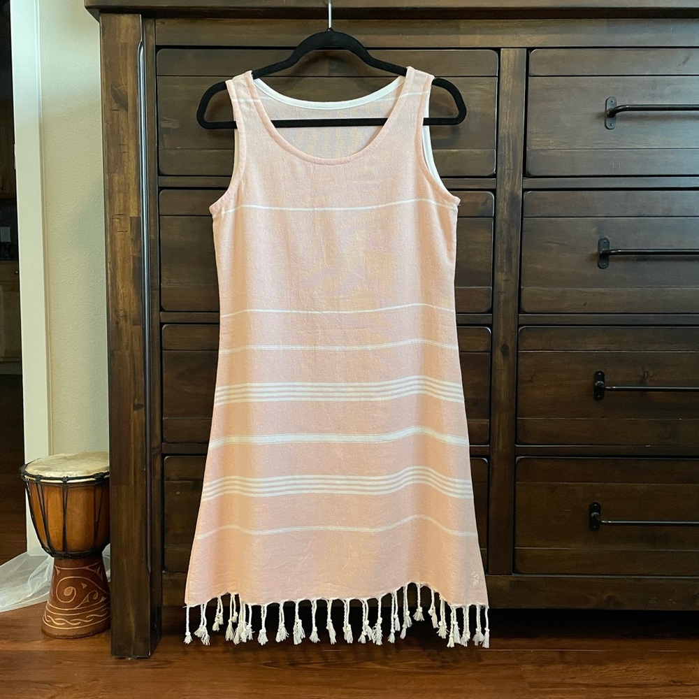 Beachables Turkish Pink & White Stripe Mixer Dress